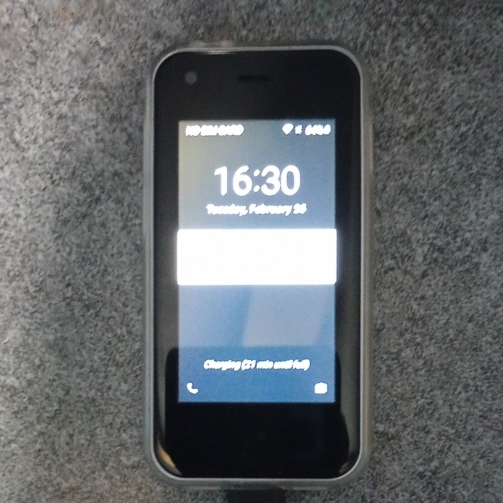 Mini Black Compact Smartphone with Touchscreen Display